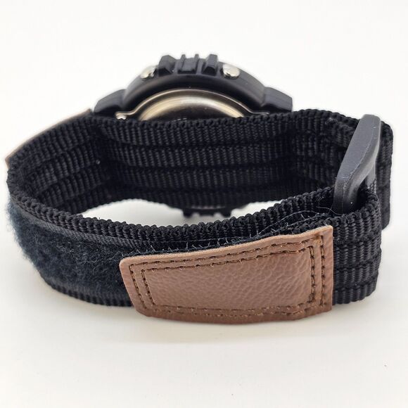 CG Digital Watch 45MM Black Gray Case Black Brown Nylon Band Compass New Battery - Picture 10 of 14